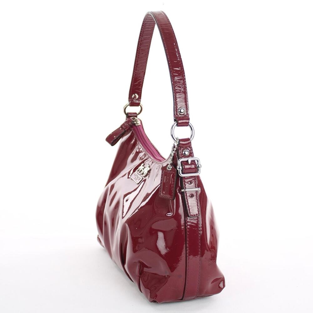 Coach Red Patent Leather Demi Shoulder Bag Madison - Picture 3 of 8